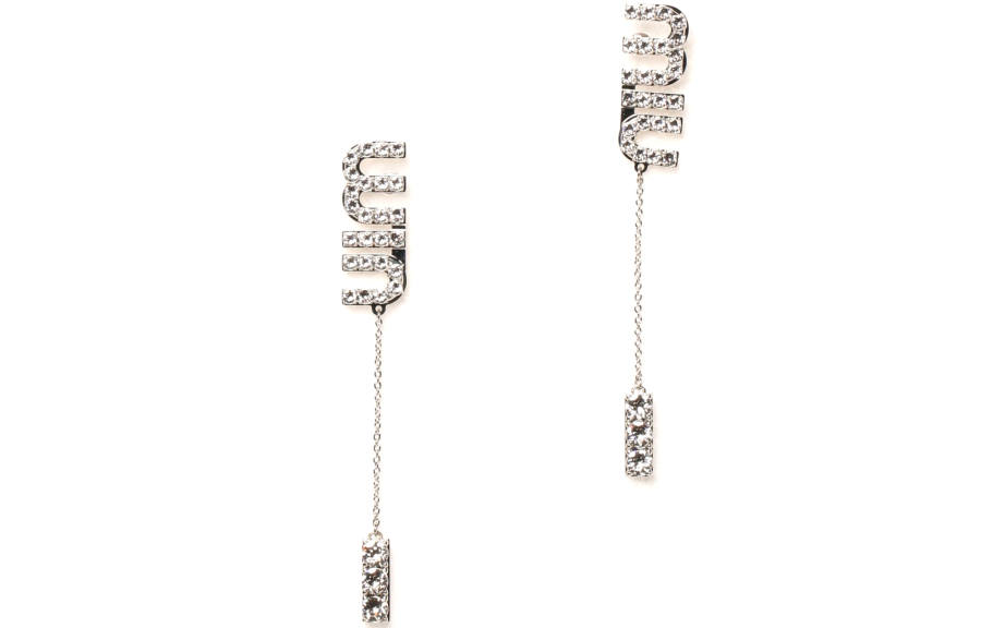 MIU MIU Miu Miu logo-lettering earrings