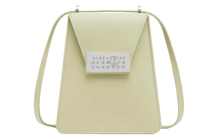 MM6 Maison Margiela Calfskin Crossbody Bag, Shoulder Bag Mini Women's Aloe Vera Green