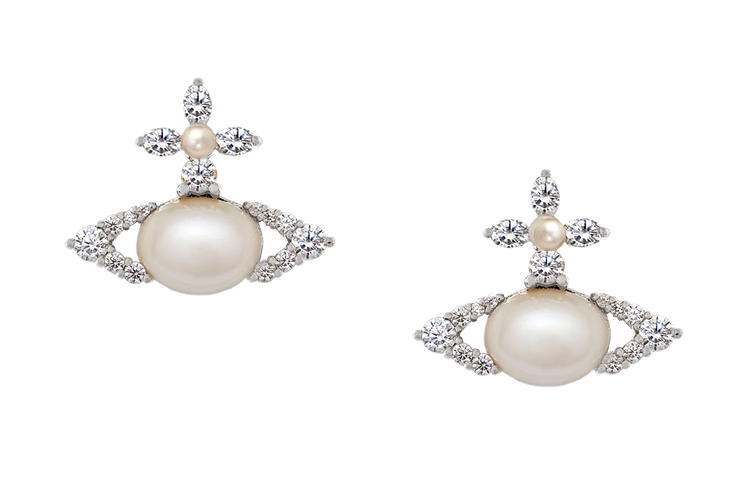 Vivienne Westwood Brass Earrings Women's White