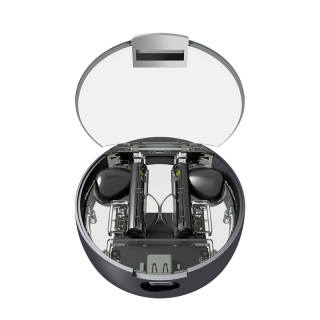 MUYKUY V300 Long Battery Life Transparent Visible Window True Wireless TWS Half In ear Bluetooth Headset