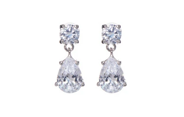 Givenchy Givenchy Zircon Earrings Women's Silver