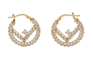 FENDI Earrings Women's Gold