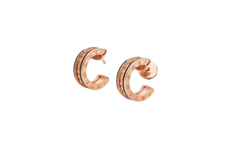 BVLGARI Rose Gold Ceramic Earrings Unisex