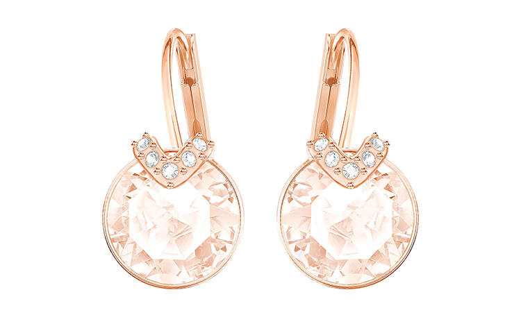 Swarovski Alloy Earrings Women's Rose Gold
