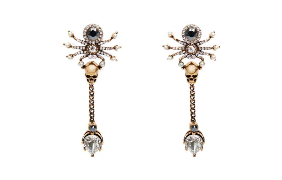Alexander McQueen Fashion Brass Earrings Women's
