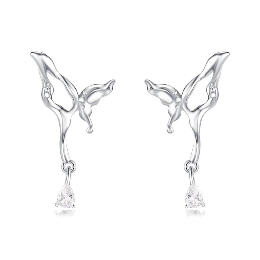VOEX Liquid Metal Butterfly Earrings Women's