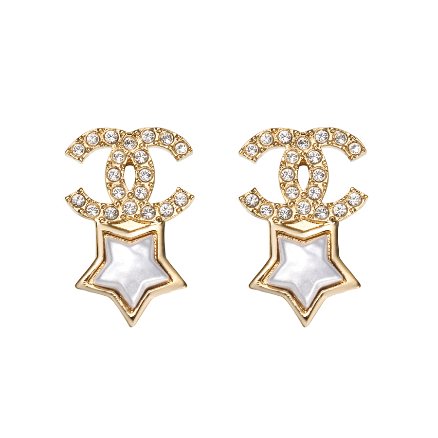 CHANEL Metal Earrings Women's Gold