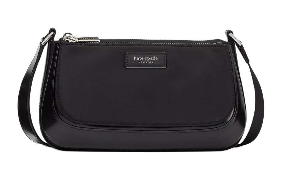Kate Spade Sam Recycled Nylon Shoulder Bag, Crossbody Bag Medium Women's Black