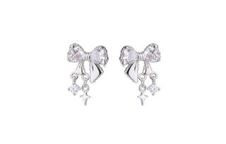 MCK 990 Silver, Synthetic Cubic Zirconia Earrings Women's