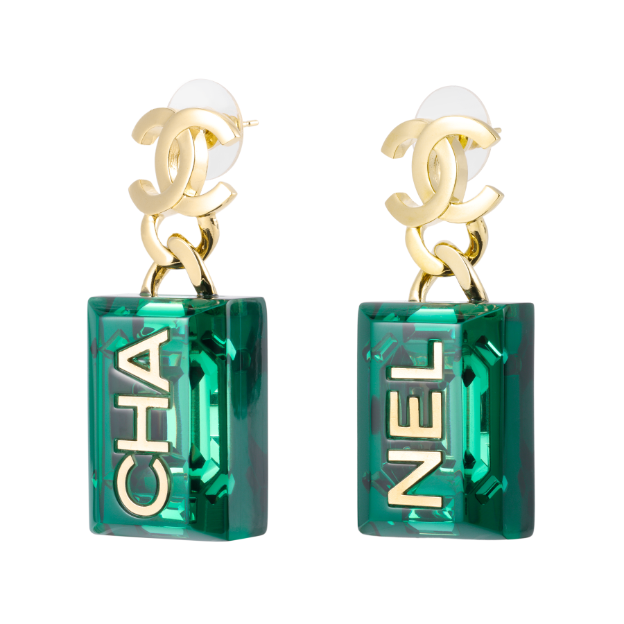 CHANEL CHANEL Earrings Women's Green