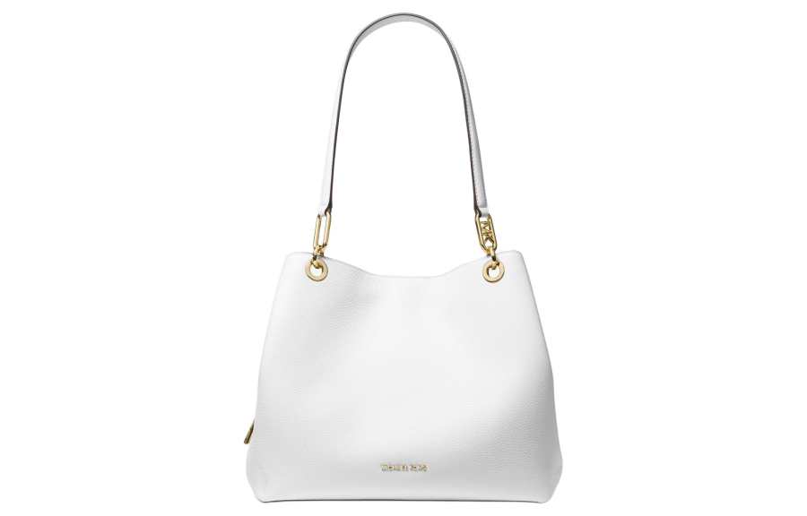 MICHAEL KORS Leather Handbag, Shoulder Bag Large Women's Optical White