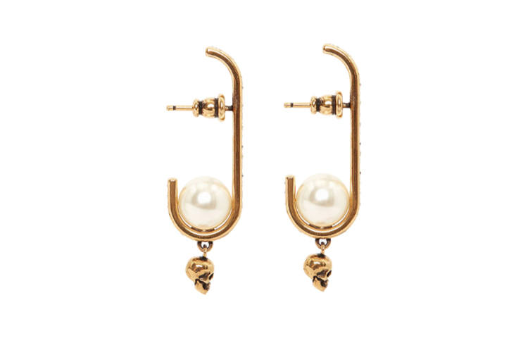 Alexander McQueen Earrings Women's Antique Gold