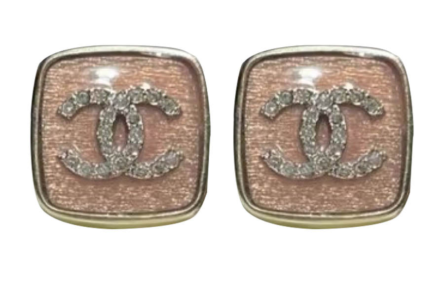 CHANEL CHANEL Stud Earrings Unisex Pink