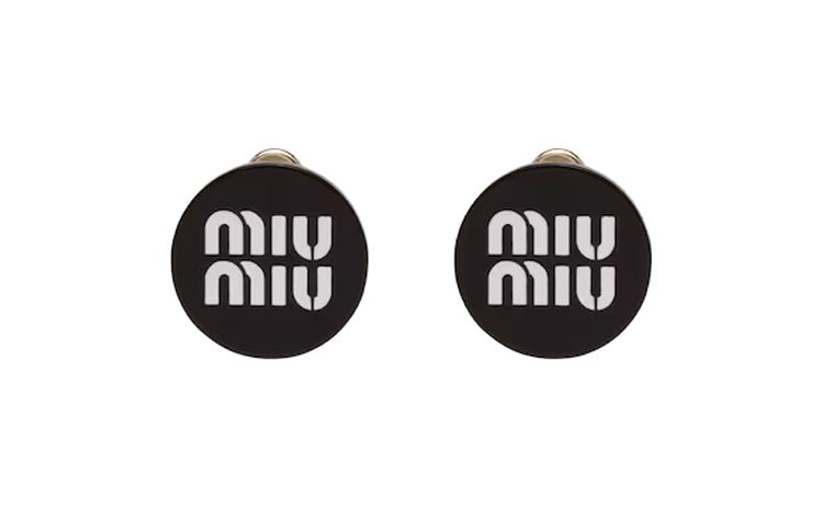 MIU MIU Resin Earrings Women's Black