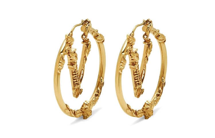 VERSACE 【Previous Season】Virtus hoop earrings