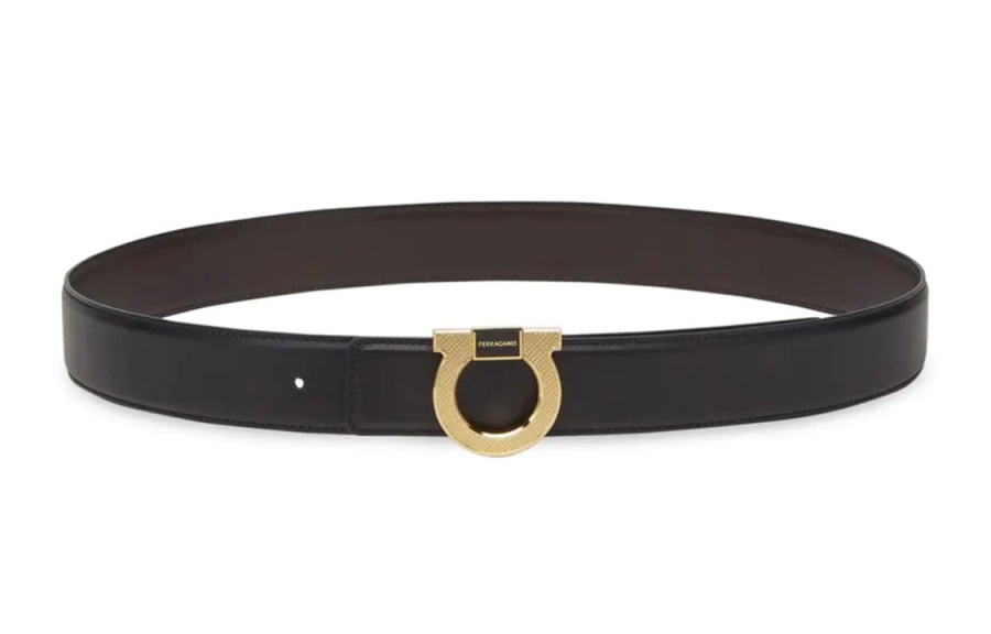 Ferragamo Ferragamo Gancini Leather Belt