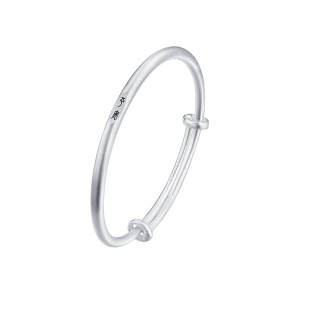 Wylyp 999 Fine Silver Material Bangles Women's Silver White Box