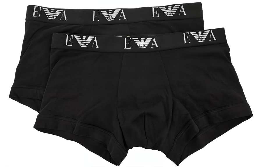 EMPORIO ARMANI Logo-Embroidered Two-Pack Boxers