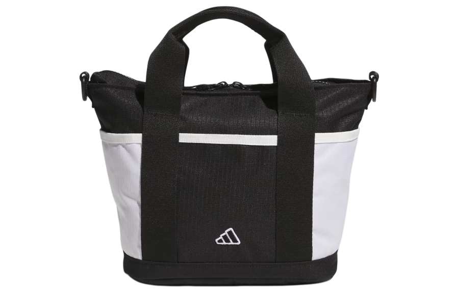 Adidas Adidas Recycled Polyester Plain Weave Fabric Tote Bag, Shopping Bag, Handbag Women's Black & White