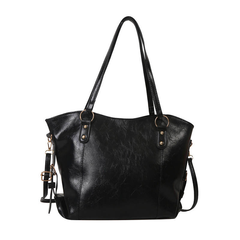 ResNonverba Pu Shoulder Bag Women's Black/Ecru/Coffee