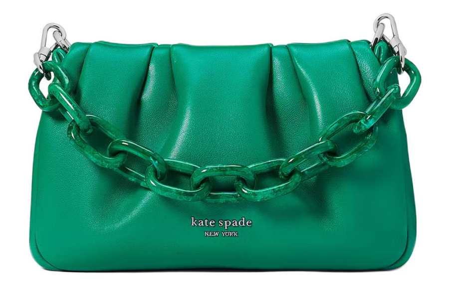 Kate Spade Nappa Sheep Leather Handbag, Shoulder Bag, Crossbody Bag Women's Green