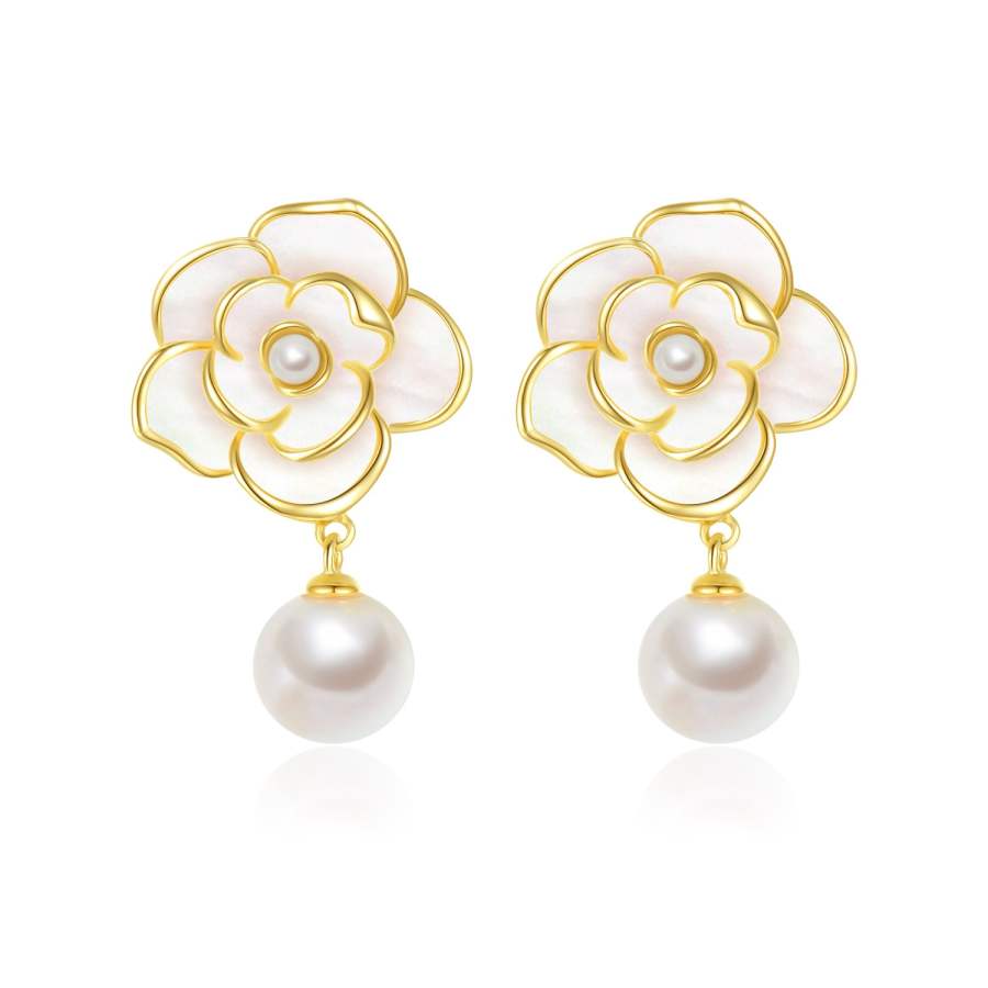 CHOW TAI SENG Pearl Stud Earrings Women's