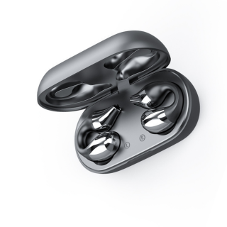 AIBOIAI S03 Smart Fingerprint Touch Control, HD Digital Display, Bone Conduction Ear Clip Call Noise Cancellation