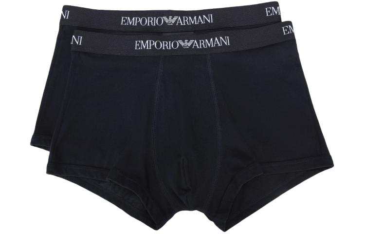 EMPORIO ARMANI SS24 Boxer Briefs Men's 2 Pack Black
