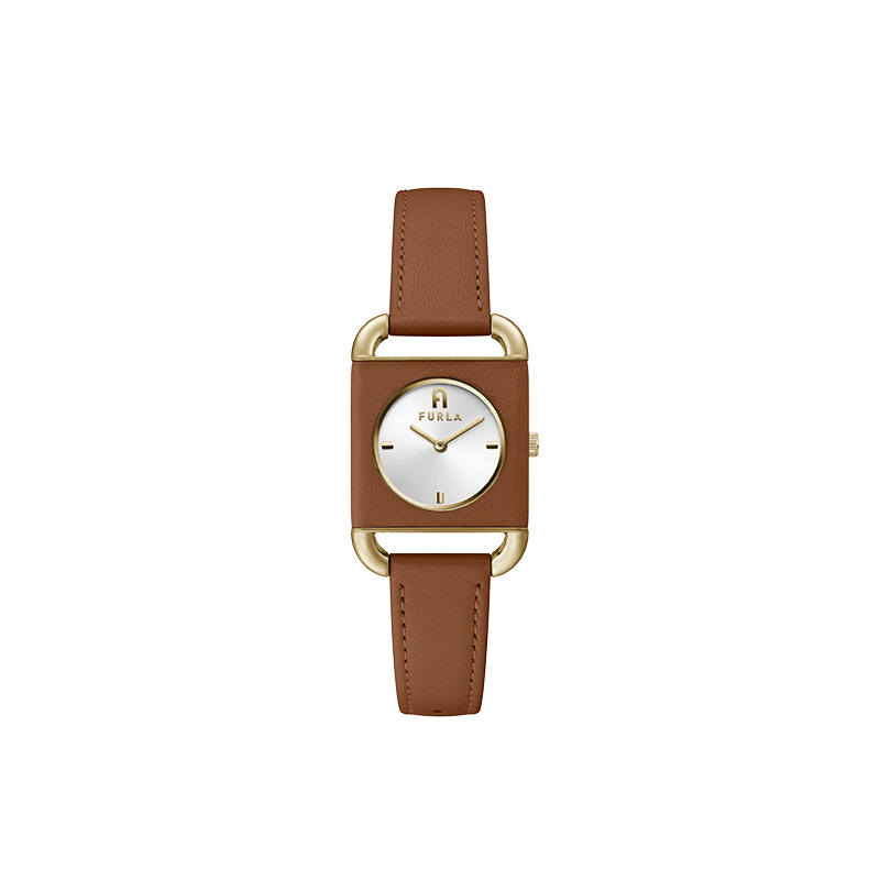 Furla HERITAGE Wrist Watches Quartz Movement Genuine Leather Strap 28mm Silver Dial Women's Watch