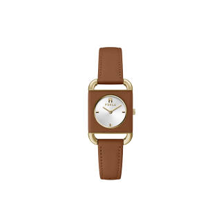 Furla HERITAGE Wrist Watches Quartz Movement Genuine Leather Strap 28mm Silver Dial Women's Watch