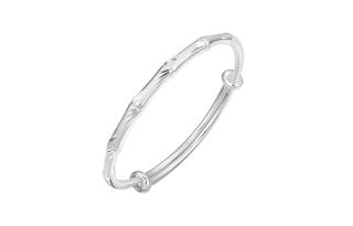 ZHOU LIU FU S999 Fine Silver Bangles Women's