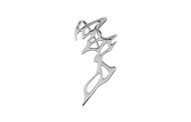 BLACKHEAD BLACKHEAD Titanium Steel Clip On Earrings Unisex Silver
