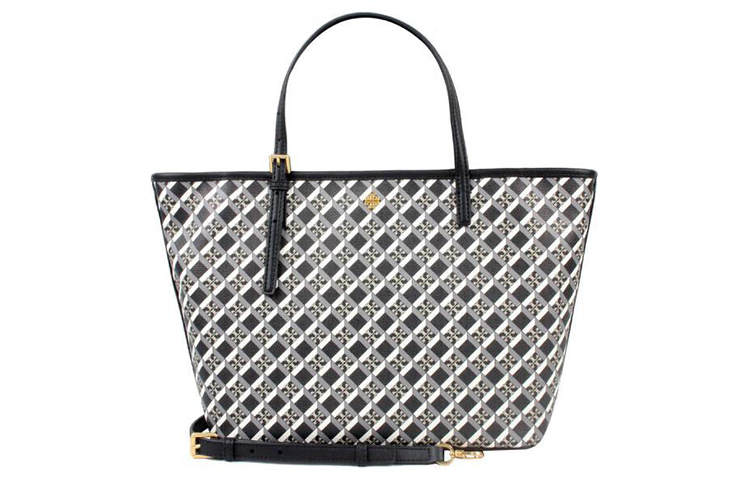 TORY BURCH PVC Tote Bag, Shopping Bag, Shoulder Bag, Crossbody Bag, Handbag Large Women's Black