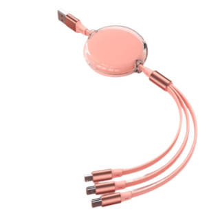 X-IT X IT All in one Super Fast Charging 1 to 3 Cable Compatibility Huawei Xiaomi Apple Type C Retractable 6A Charging Cable