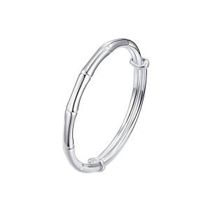 Wylyp 999 Fine Silver Material Bangles Women's Silver White Box