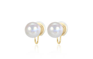 QIMEILA Artificial Pearl Clip On Earrings Women's