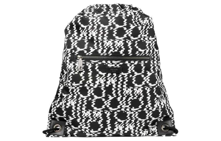 Jimmy Choo Nylon Backpack Men's Black & White