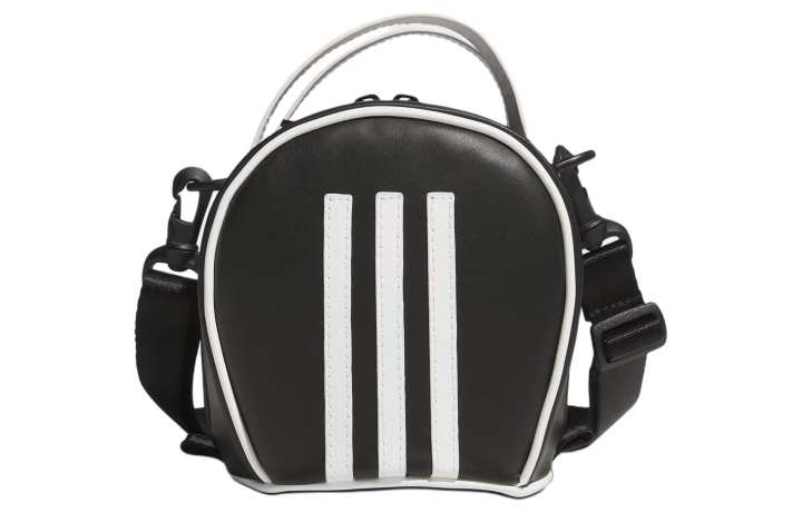 Adidas Adidas Polyurethane Artificial Leather Shoulder Bag, Crossbody Bag, Handbag Women's Black & White