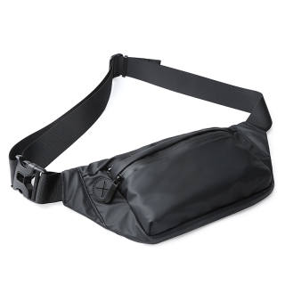 MOYYI PVC Sling Bag, Fanny Pack Regular Unisex Black