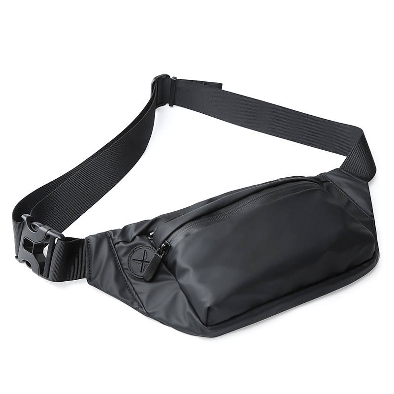 MOYYI PVC Sling Bag, Fanny Pack Regular Unisex Black