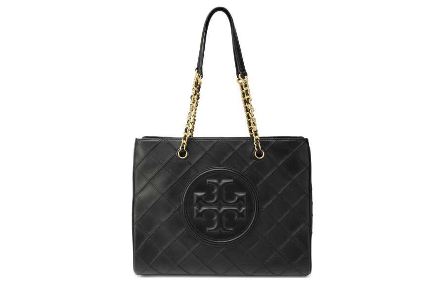 TORY BURCH Fleming Nappa Leather Tote Bag, Shopping Bag, Shoulder Bag Women's Black