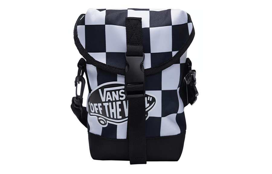 Vans Vans Checkerboard Polyester Crossbody Bag Regular Unisex Black White