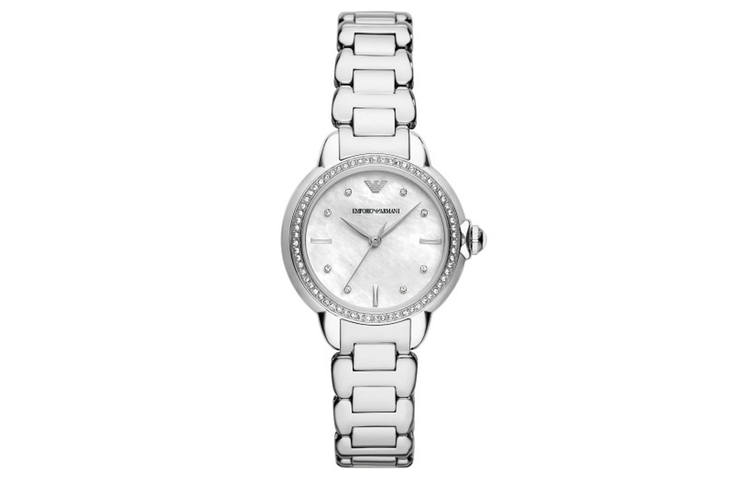 Emporio Armani Three-Hand Stainless Steel Watch