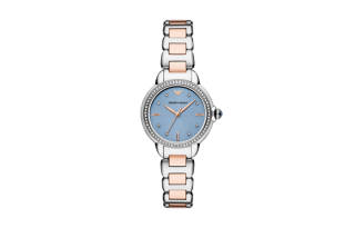 EMPORIO ARMANI Wrist Watches Quartz Movement Stainless Steel Strap 32mm Blue Dial Women's Watch