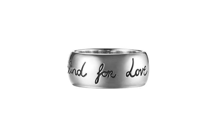 GUCCI Blind For Love 925 Sterling Silver Rings Unisex Silver