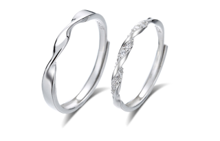 Muyan S925 Silver Love Entwined Ring Unisex