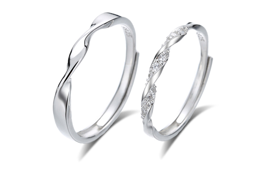 Muyan S925 Silver Love Entwined Ring Unisex