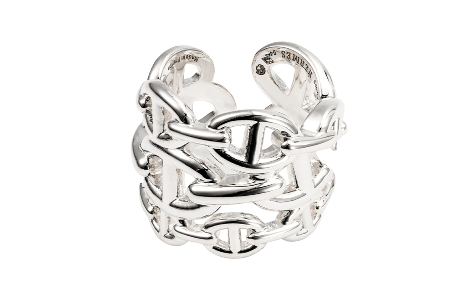 HERMES Chaine D'Ancre 925 Sterling Silver Rings Women's