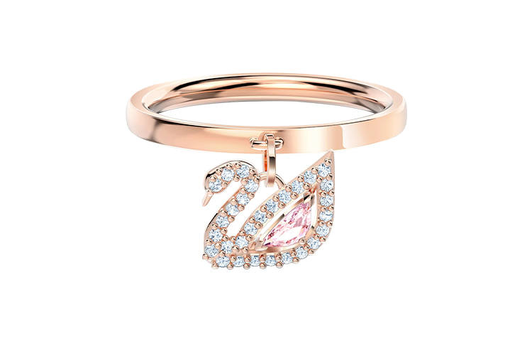 Swarovski Artificial Crystal Rings Women's Rose Gold tone Plated