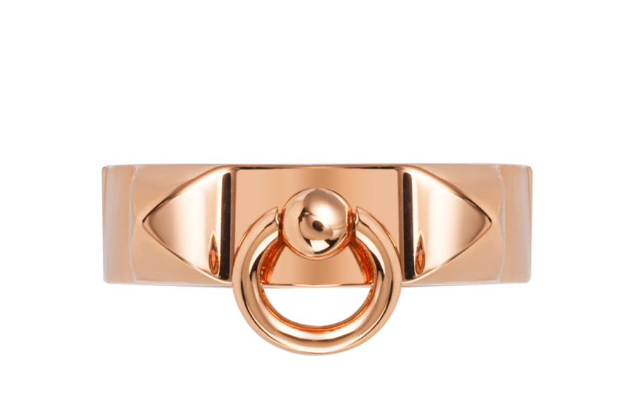 HERMES Chien Rose Gold Rings Unisex